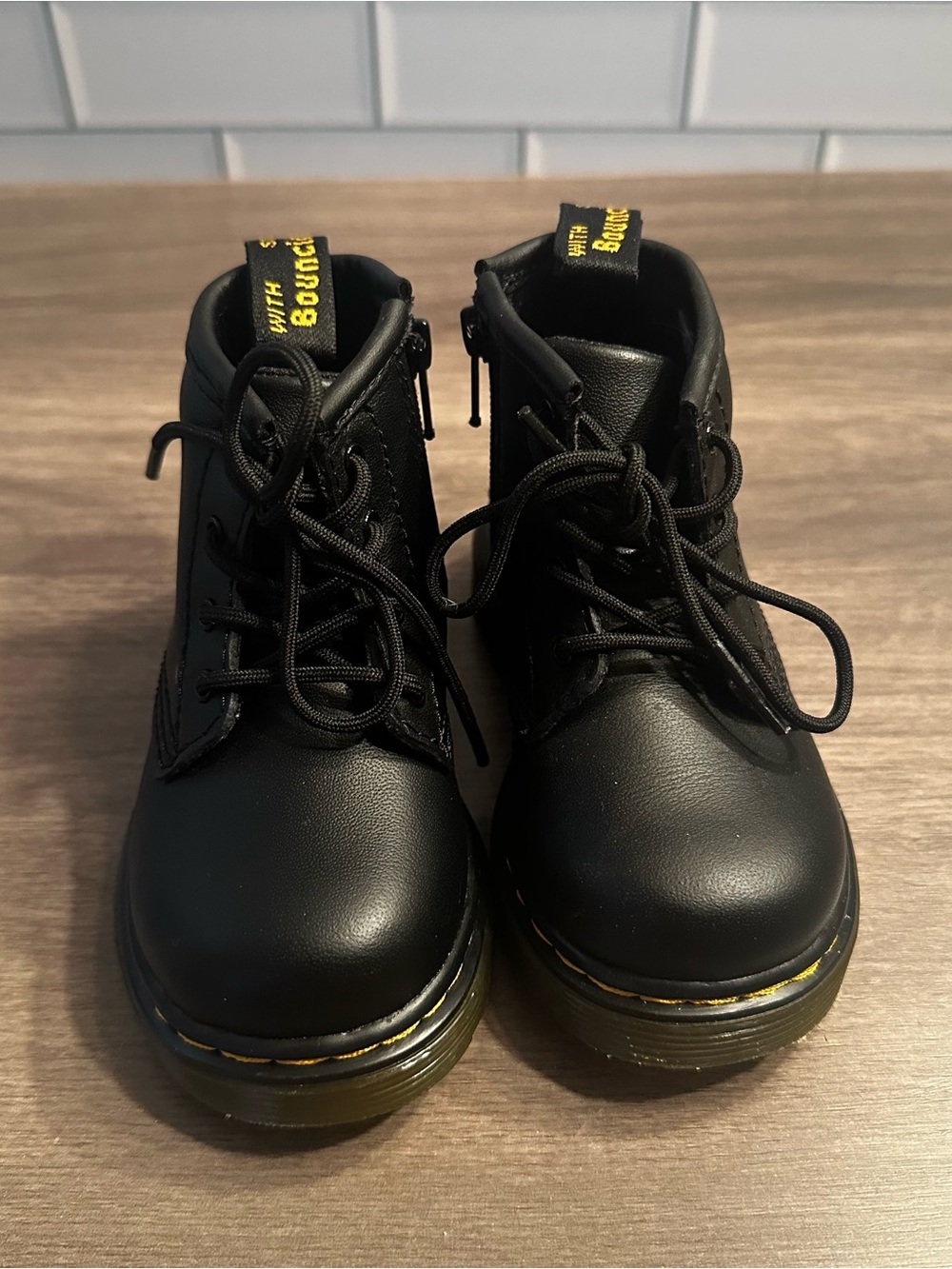NWOT- Kids black Dr. Martens. Combat style boots. US little kids size 6.